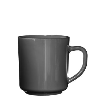 Kaffekrus med hank mørkegrå 33 cl - 12 stk