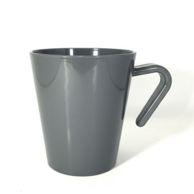 Stabelbart kaffekrus med hank mørkegrå 30 cl - 12 stk