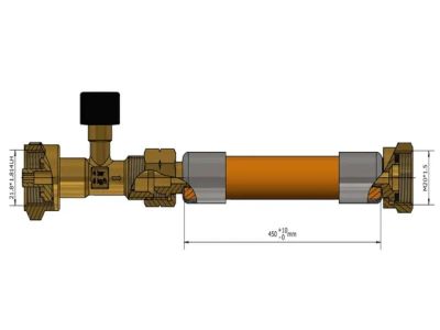 IGT - Gasslange m. brudsikring